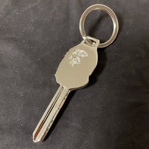Bape (Silver) Blank Key Keychain/Necklace Pendant